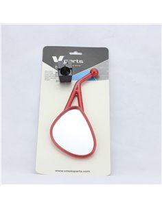 Espejo retrovisor homologado izquierdo plegable rojo