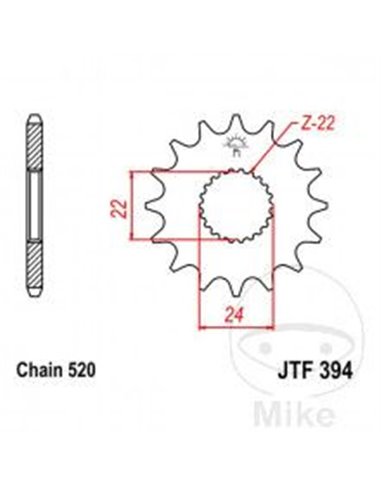 Piñón JTF394.16 DS 450