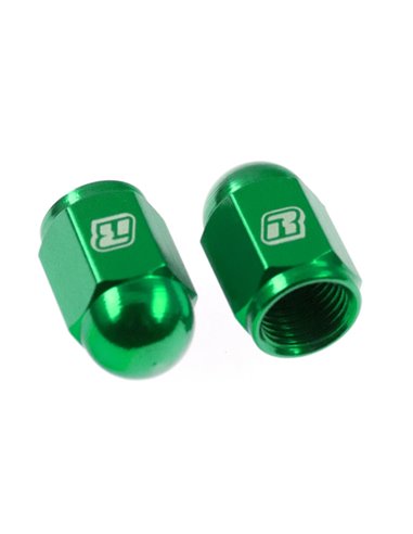 Tapones aluminio rueda Racepro verdes (2u)