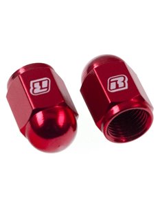 Tapones aluminio rueda Racepro rojos (2u)