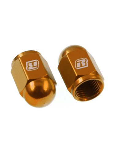 Tapones aluminio rueda Racepro naranjas (2u)