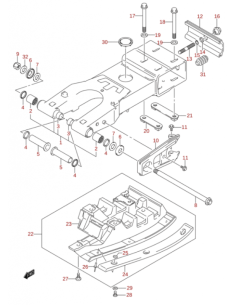 Tuerca tensor cadena original Suzuki LTZ (n16)