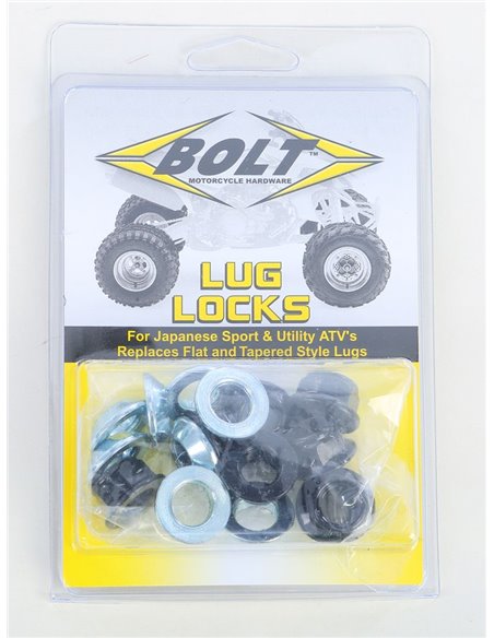KIT BOLT 8 TUERCAS RUEDA ATV/ QUAD Negro