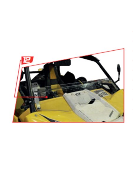 Deflector de policarbonato transparente Yamaha YXZ 1000 2016-2018