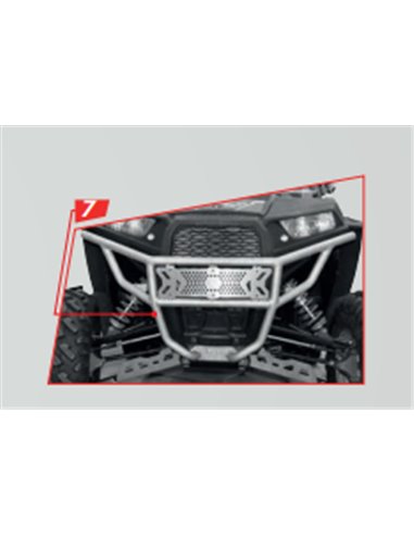 Parachoques delantero negro texturado POLARIS RZR 1000 2013-2015