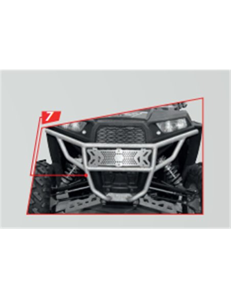 Parachoques delantero negro texturado POLARIS RZR 1000 2013-2015