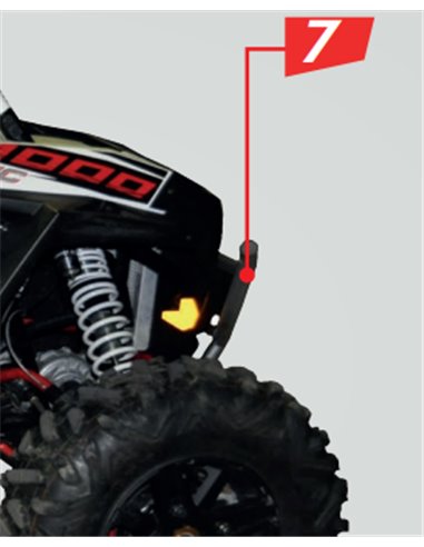 Parachoques delantero negro texturado POLARIS RZR 1000 2013-2015