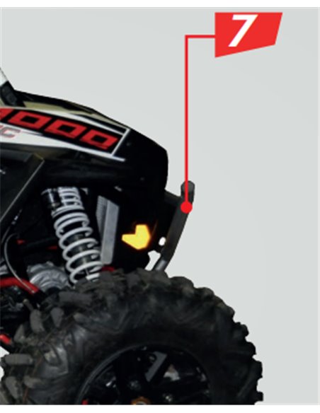 Parachoques delantero negro texturado POLARIS RZR 1000 2013-2015