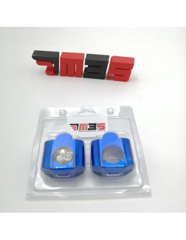 Torretas adaptadoras Manillar Azules M3S  22,2 A 28,6mm