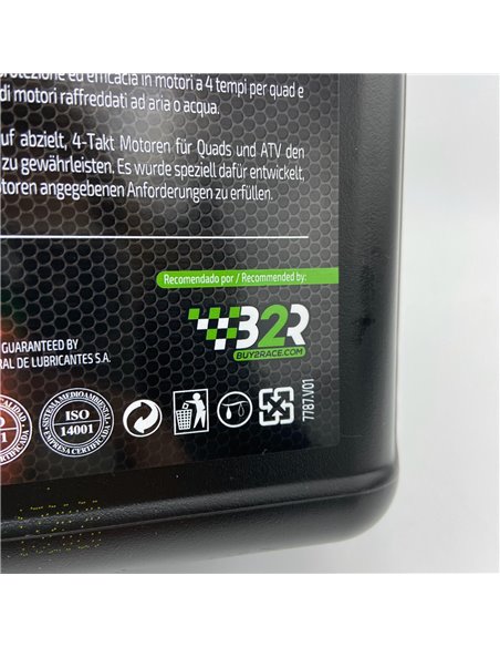 Aceite B2R-GRO OIL específico para QUAD y ATV 4T 10W40 Sintético envase de 4L