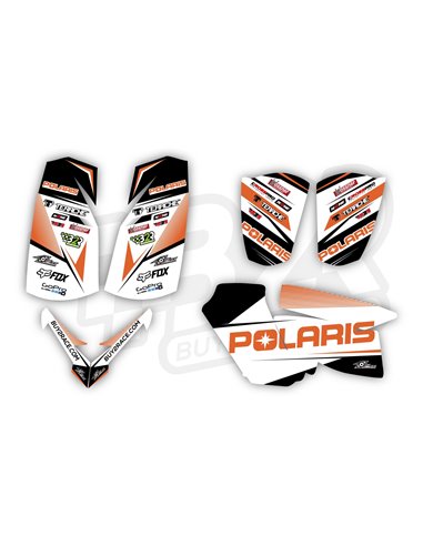 Kit adhesivos  Polaris Predator 500 by B2R naranja
