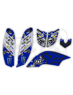 Kit adhesivos Fox Yamaha YFM 660 azul y negro