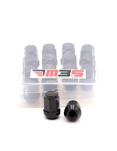Kit 16 unidades tuerca cónica aluminio M10x1.25 NEGRO