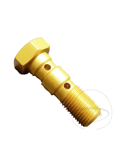 Tornillo Banjo doble M10X 1.25 AMARILLO