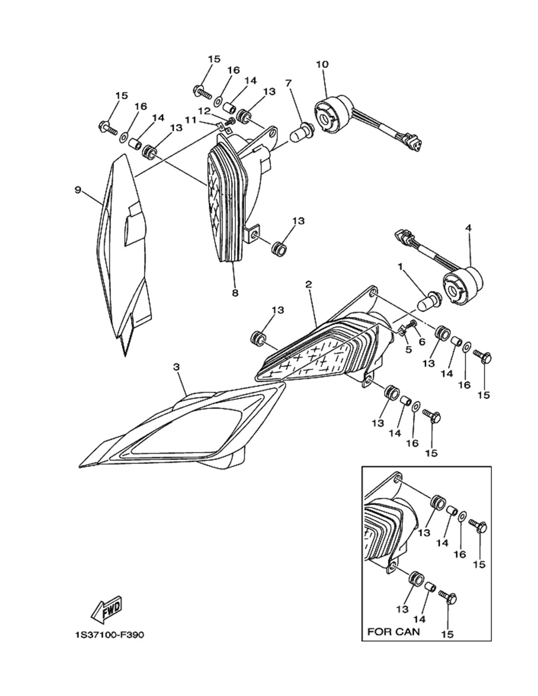 Tapa anulador freno trasero Racepro amarilla