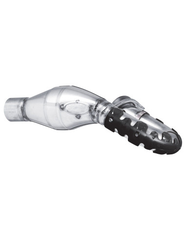 Protector de escape Polisport  4T Armadillo versión largo Negro