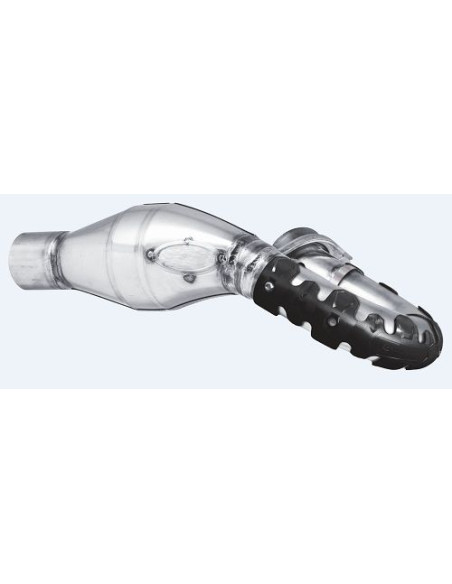 Protector de escape Polisport  4T Armadillo versión largo Negro