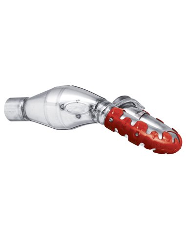 Protector de escape Polisport  4T Armadillo versión largo Rojo