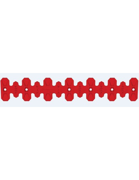 Protector de escape Polisport  4T Armadillo versión largo Rojo