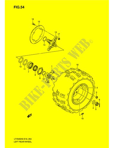 Arandela eje trasero Original Suzuki LTR 450 (n12)