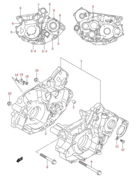 Arandela carter original Suzuki LTR 450 (n4 o n14)