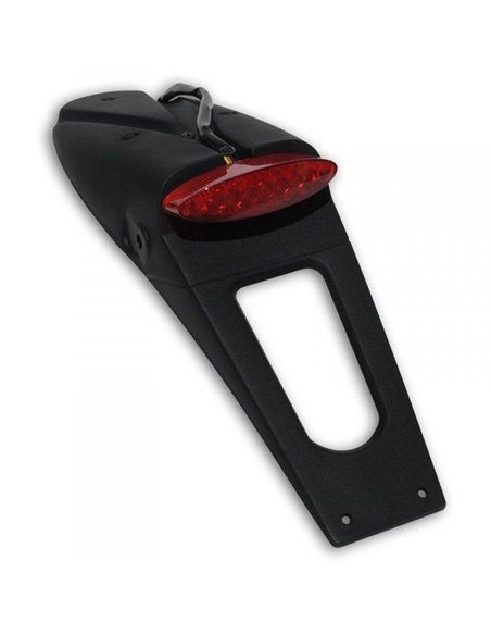 Luz trasera y portamatrícula sin intermitentes W- Red Led-Taillight (E11 & Dot) negro Pp01219Kclb UFO-Plast