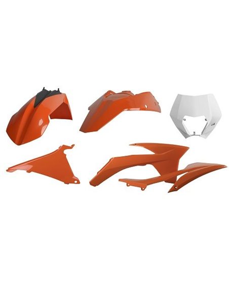 Kit de plástica Polisport KTM EXC EXC-F XC-W XCF-W 12-13 + Portafaros Polisport Color original