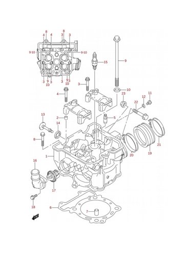 Tobera culata original LTZ 400 2005-2007 (n19)