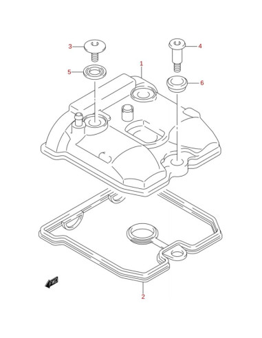 Tapa culata original LTZ 400 2004 (n1)
