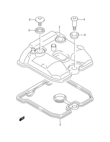 Tapa culata original LTZ 400 2005-2007 (n1)