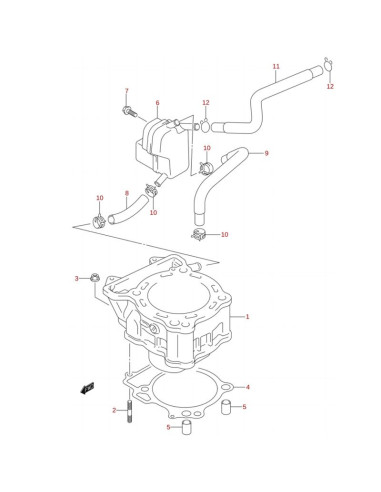Junta cilindro original LTZ 400 (n4)