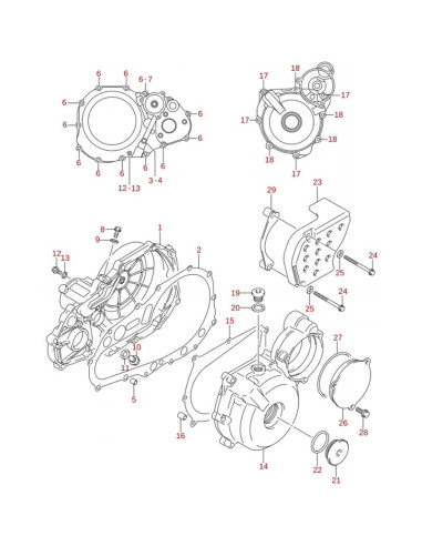 Cubierta embrague original LTZ 400 2005-2007 (n1)