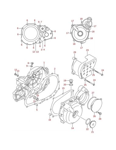 Junta 12.1x16.2x3.7 embrague original LTZ 400 (n11)