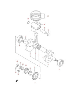 Piston parte ciguenal original LTZ 400 (n18)