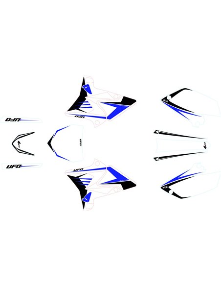 UFO-Plast "Restyled" Adhesives Kit Yamaha Yz 125-250 2003-14 White