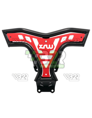 Defensa delantera XRW aluminio X16 NEGRO y ROJO Suzuki LTR 450