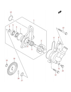 Junta bomba agua original LTZ 400 2004 (n9)