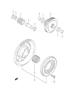 Pinon embrague arranque original LTZ 400 (n1)