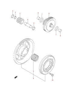 Circlip embrague arranque original LTZ 400 (n3)