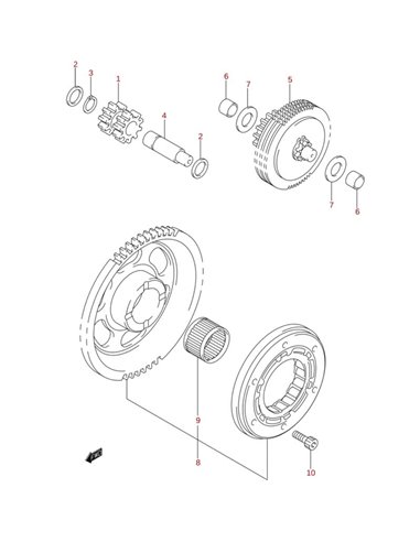 Limitador embrague arranque original LTZ 400 (n5)