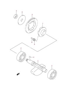 Tuerca contrapeso ciguenal original LTZ 400 (n5)