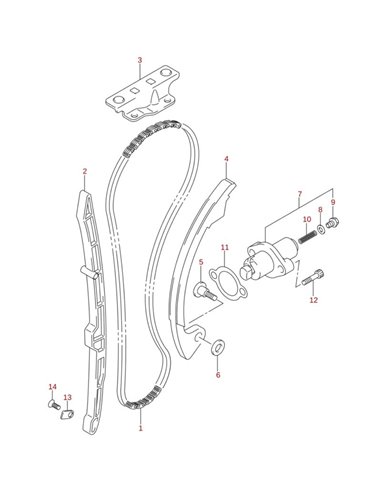 Reten cadena distribucion original LTZ 400 (n13)