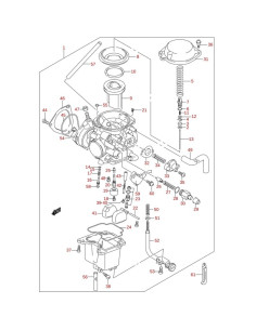 Carburador original LTZ 400 2004 (n1)