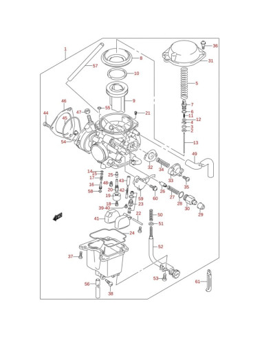 Carburador original LTZ 400 2004 (n1)