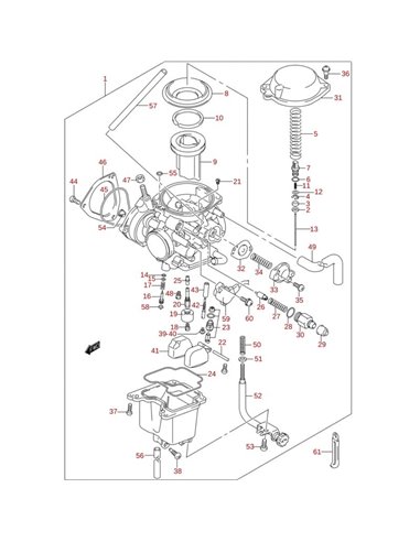 Carburador original LTZ 400 2005 (n1)