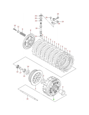 Disco embrague 2 original LTZ 400 2004 (n6)