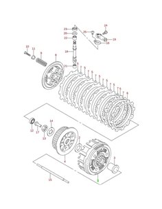 Eje leva embrague original LTZ 400 2004 (n18)