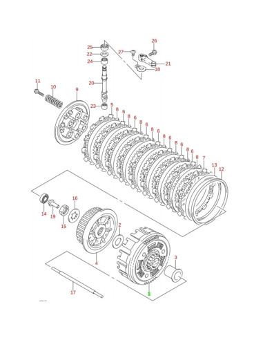 Disco embrague original LTZ 400 2005-2007 (n5)