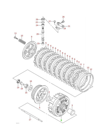 Tuerca embrague original LTZ 400 2004 (n13)