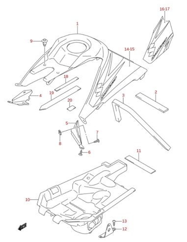 Pinon 5 transmision original LTZ 400 (n18)